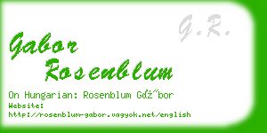 gabor rosenblum business card